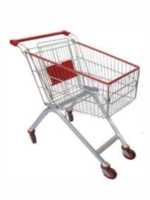 Expositor de Chão com 4 Cestos e Rodas