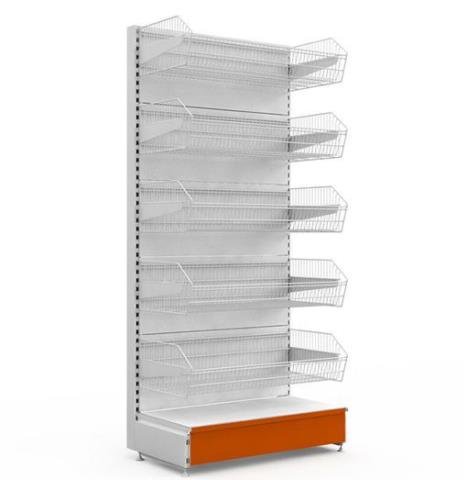 Prateleira de Parede com 4 Cestos Aramados Prateleira de Parede com 4 Cestos Aramados