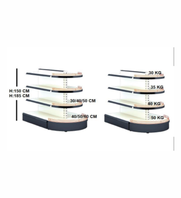 Ponta de Gôndola Curva de Alta Performance – 150/185 cm