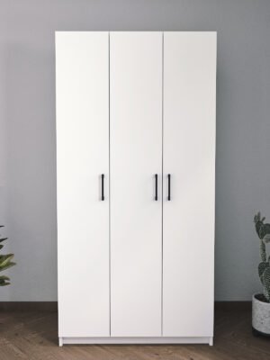 Armário Branco de 3 Portas Armário Branco de 3 Portas